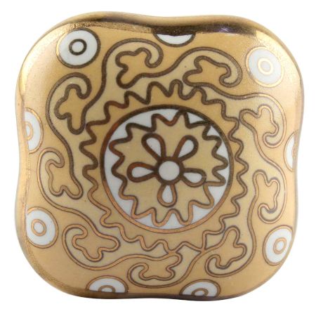 Mustard Square Ceramic Wardrobe Knob Online